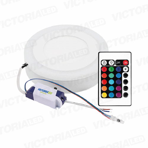 VICTORIA LED PANEL SOB RED 6W+3W RGB C/R