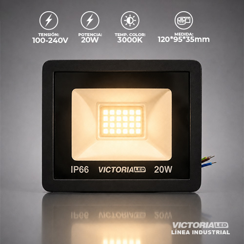 VICTORIA LED REFLECTOR 3000K 100-240V IP66 40U/C