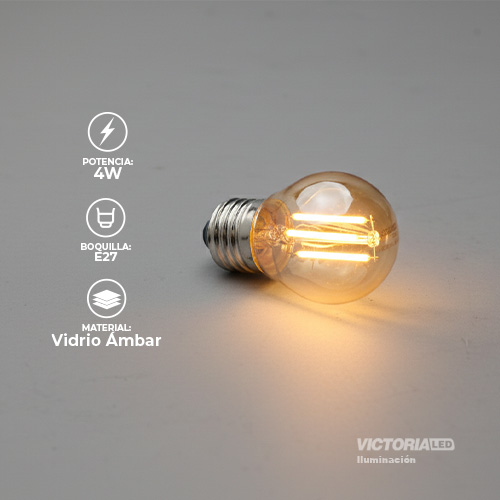 FOCO LED E27 4W 2700K 110V AMBAR