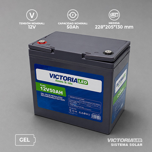 SOLAR BATERIA GEL 12V50AH