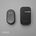 TIMBRE INALAMBRICO KINETICO NEGRO 110/240V 100U/C