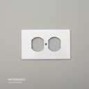TAPA DE TOMACORRIENTE BLANCO 50U/C