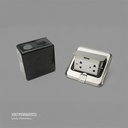 TOMACORRIENTE UNIVERSAL DE PISO ACERO INOXIDABLE 250V 15A SILVER 1U/C
