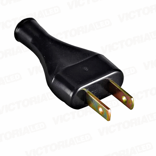 ENCHUFE PLANO 250V 10A NEGRO 50U/C