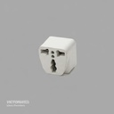 ADAPTADOR UNIVERSAL DE ENCHUFE 250V 10A BLANCO 25U/C