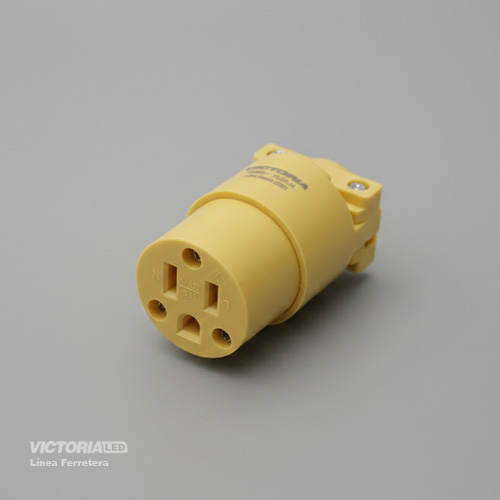 ENCHUFE HEMBRA 3P 110/250V 15A AMARILLO 25U/C