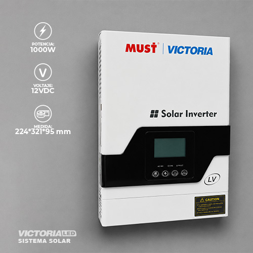 SOLAR INVERSOR 1KW 120VAC 12VDC MPPT60A OFF GRID