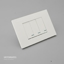 INTERRUPTOR TRIPLE CONMUTABLE 16A 125/250V PC BLANCO 10U/C