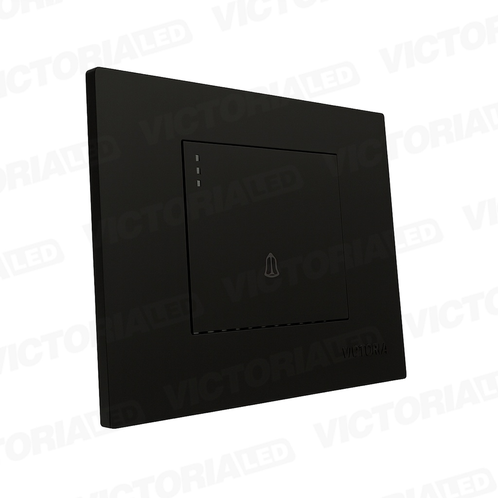 PULSADOR TIMBRE 16A 125/250V PC NEGRO 10U/C