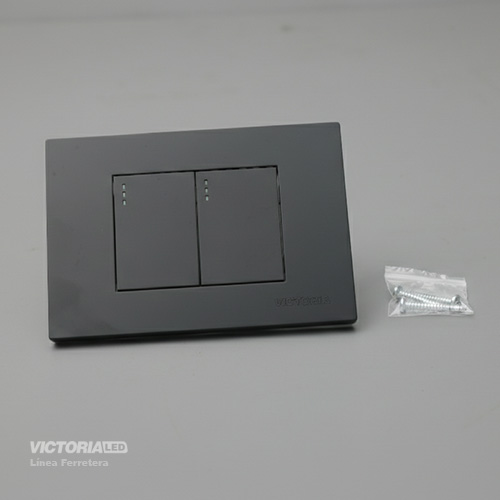 INTERRUPTOR DOBLE CONMUTABLE 16A 125/250V PC NEGRO 10U/C