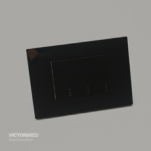 INTERRUPTOR TRIPLE CONMUTABLE 16A 125/250V PC NEGRO 10U/C