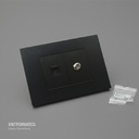 TOMA TV + RJ45 CAT5 PC NEGRO 10U/C