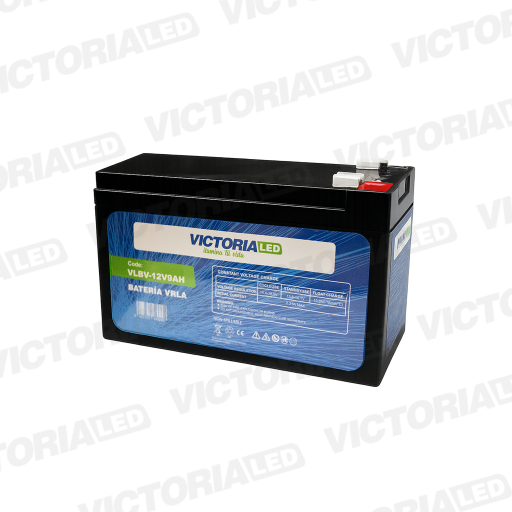 REPUESTO SCOOTER BATERIA VRLA PLOMO ACIDO 12V 9AH VICTORIA LED