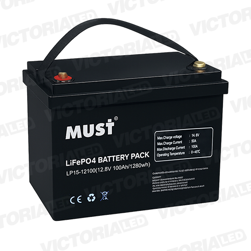 SOLAR BATERIA LITIO 12.8V100AH MUST