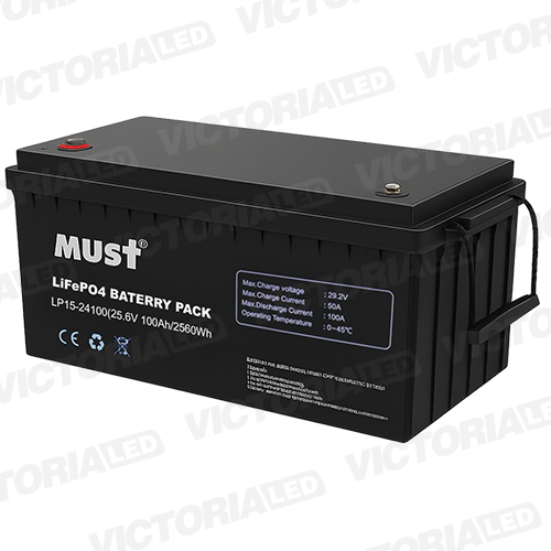 SOLAR BATERIA LITIO 25.6V100AH MUST