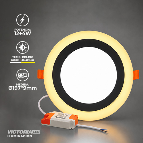 VICTORIA LED PANEL EMP RED 12W+4W AMARILLO U/C