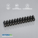 BORNERA 12 POLOS 15A NEGRO PE