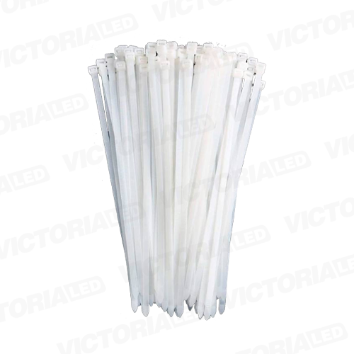 [B-4.8X35] AMARRAS PLASTICAS BLANCA 4.8MMX350MM 100PZAS