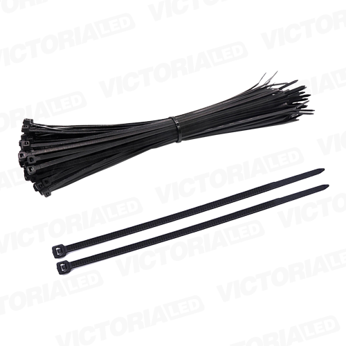 [N-4.8X20] AMARRAS PLASTICAS NEGRA 4.8MMX200MM 100PZAS
