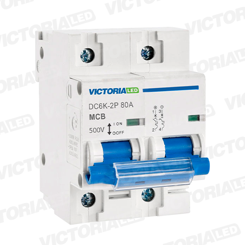 [DC6K-2P 80A] BREAKER VICTORIA LED DC 6K 2P 80A 6U/C