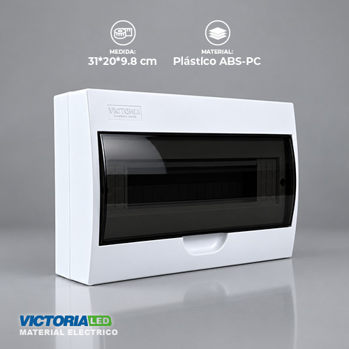 [V-DB15P] CAJA DE DISTRIBUCION SOBREPUESTA 15 PUNTOS 15U/C