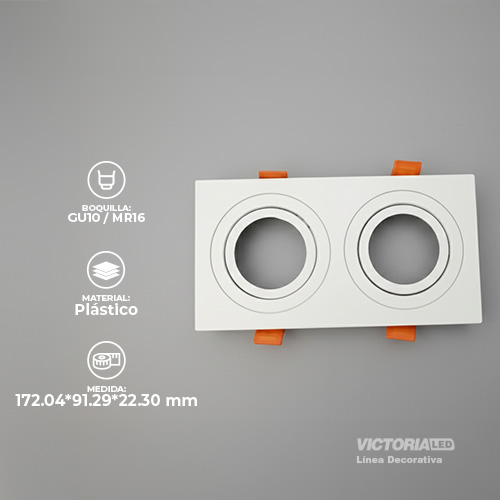 [VCDD-2B] CARCASA CUADRADA 172X92X30MM BLANCO 50U/C