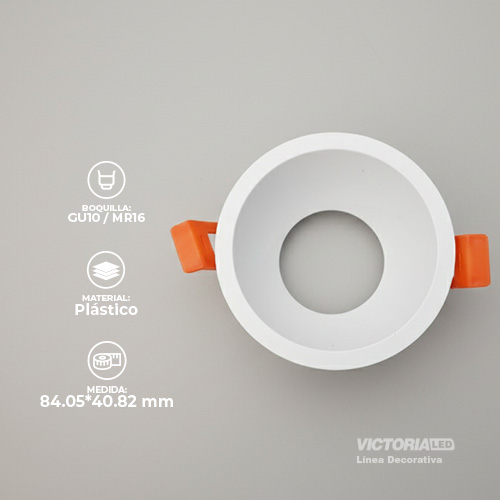 [VCDR-1B] CARCASA REDONDA 85X35MM BLANCA 100U/C