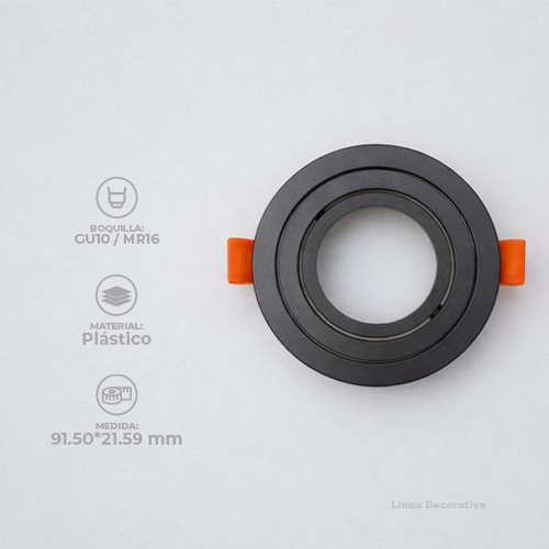 [VCCD-1N] CARCASA REDONDA 92X30MM NEGRA 100U/C