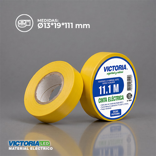 [CEAM-11.1M] CINTA ELECTRICA AMARILLO 0.13X19X11.1M FUEGO RETARDANTE 250U