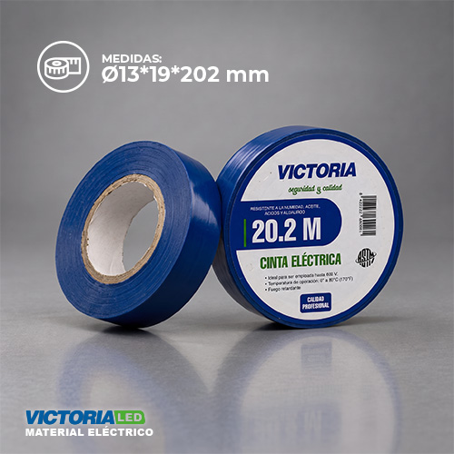 [CEAZ-20.2M] CINTA ELECTRICA AZUL 0.13X19X20.2M FUEGO RETARDANTE 200U