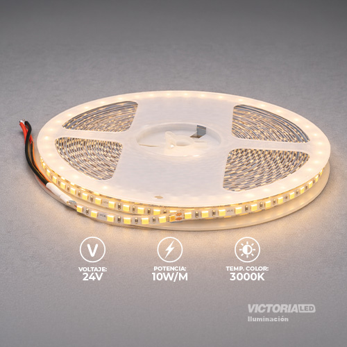 [VL-CL24V 3000K] CINTA LED 10M 24V IP20 4MM 120LED 3000K 10W/M 9000LM