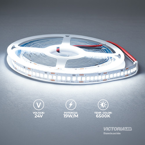 [VL 2835-24V 6500K] CINTA LED 5M IP20 10MM 240LED 6500K 7500LM
