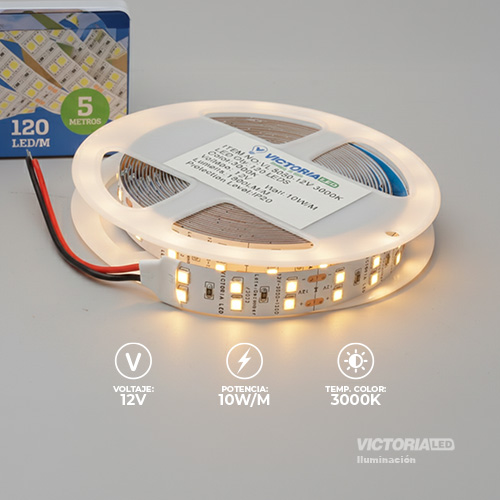 [VL 5050-12V 3000K] CINTA LED 5M IP20 15MM 120LED 3000K 9000LM