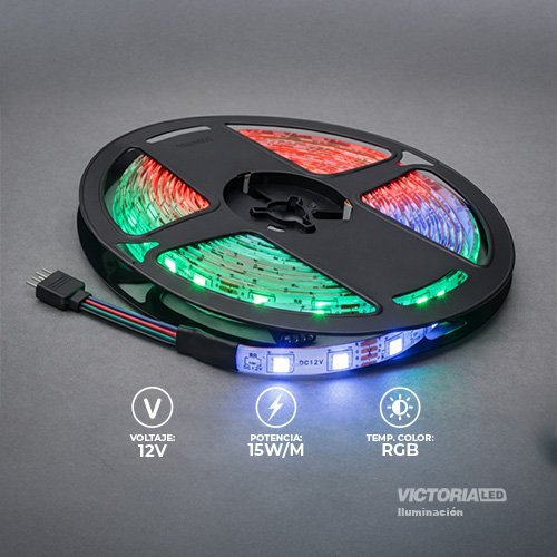 [C5M-RGB5050] CINTA LED 5M RGB IP44 CON CONTROL