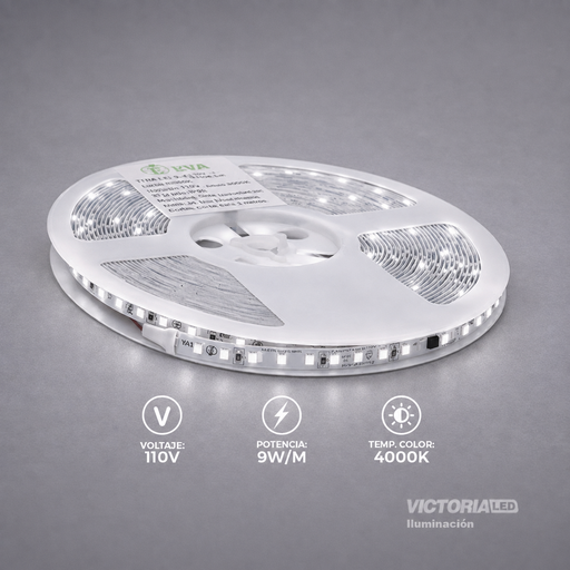 [E-CL110V-4K] EVA CINTA LED 10M AC110V 2835 IP20 70W CON CONECTORES 50U/C