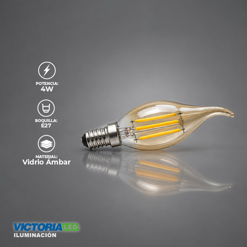 [ZM-1] FOCO LED DECORATIVO VINTAGE 4W E14 110V TRANSPARENTE 100U/C