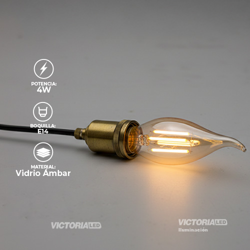 [ZM-1] FOCO LED DECORATIVO VINTAGE 4W E14 110V TRANSPARENTE 100U/C