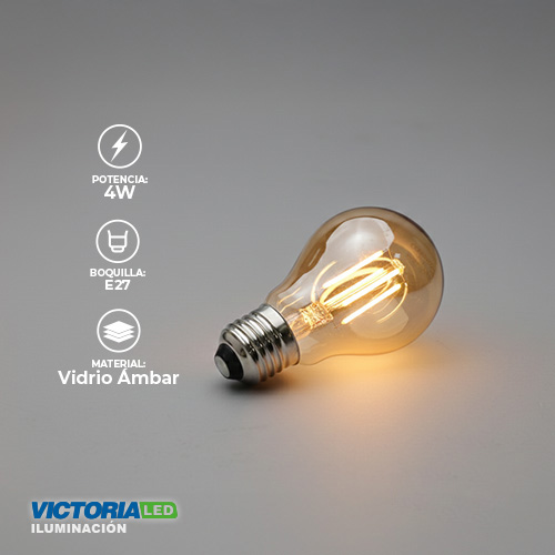 [ZM-9] FOCO LED DECORATIVO VINTAGE 4W E27 110V AMBAR 100U/C