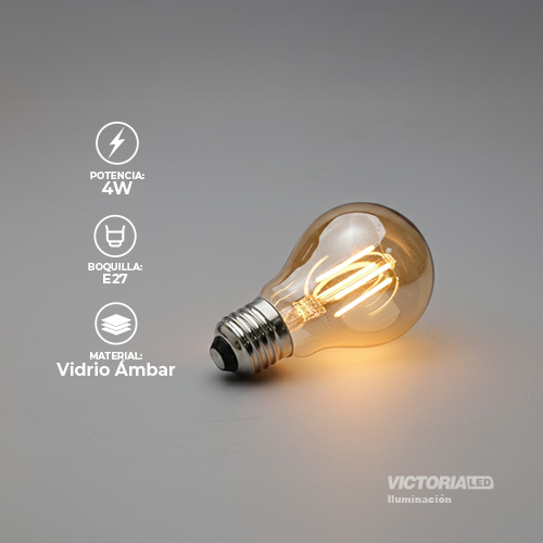[ZM-9] FOCO LED DECORATIVO VINTAGE 4W E27 110V AMBAR 100U/C