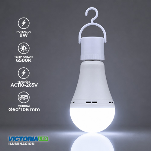[VL-FE9W] FOCO LED EMERGENCIA 9W 6500K 100U/C