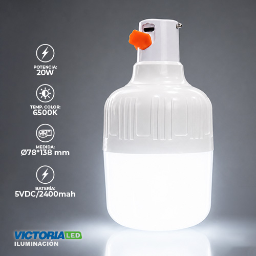 [VL-FE20W] FOCO LED RECARGABLE 20W 6500K 50U/C