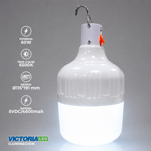 [FE60W] FOCO LED RECARGABLE 60W 6500K 50U/C