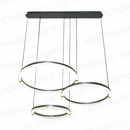 [LC-2306-35] LAMPARA DECORATIVA DE TECHO LED 45W 3000K ALUM/ACRILICO BLACK