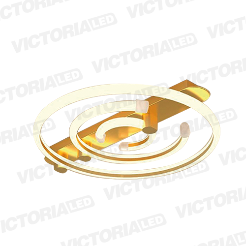 [CL0602-3T GOLD] LAMPARA DECORATIVA DE TECHO LED METAL/ACRILICO GOLD