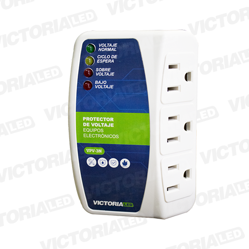 [VPV-3N] PROTECTOR DE VOLTAJE 3 TOMA 15A 90V-140V 25U/C