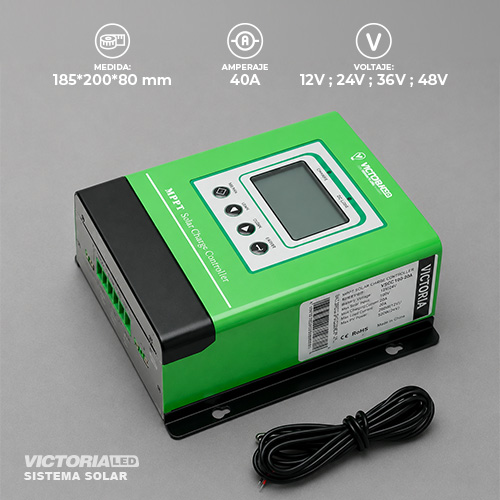 [MPK2-40] SOLAR CONTROLADOR 6C/U - 12V/24V/36/48V-40A