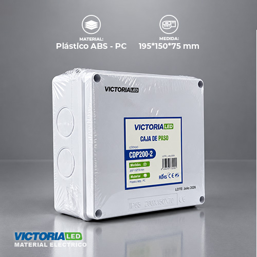 [CDP200-2] VICTORIA LED CAJA DE PASO 200X155X80MM 40U/C