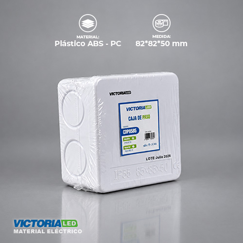 [CDP8080] VICTORIA LED CAJA DE PASO 80X80X50MM 200U/C