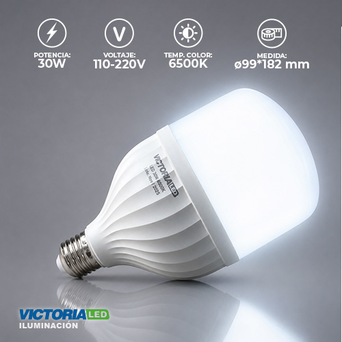 [LV-130 30W] FOCO LED VICTORIA 30W 100-260V 6500K 50U/C