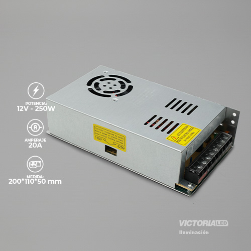 [VL-F20A] VICTORIA LED FUENTES DE PODER 12V 250W 110-220V